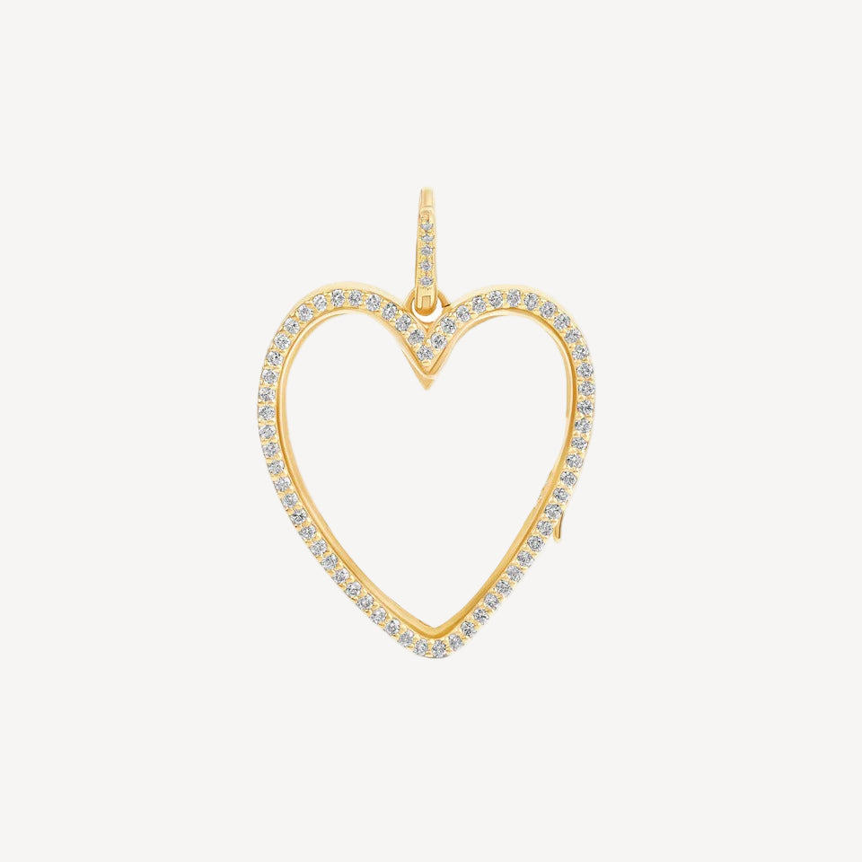 Heart shaped locket charm