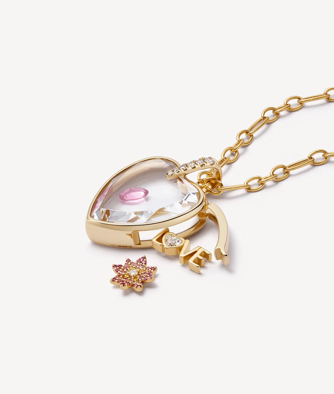 Diamond Heart Gold Locket