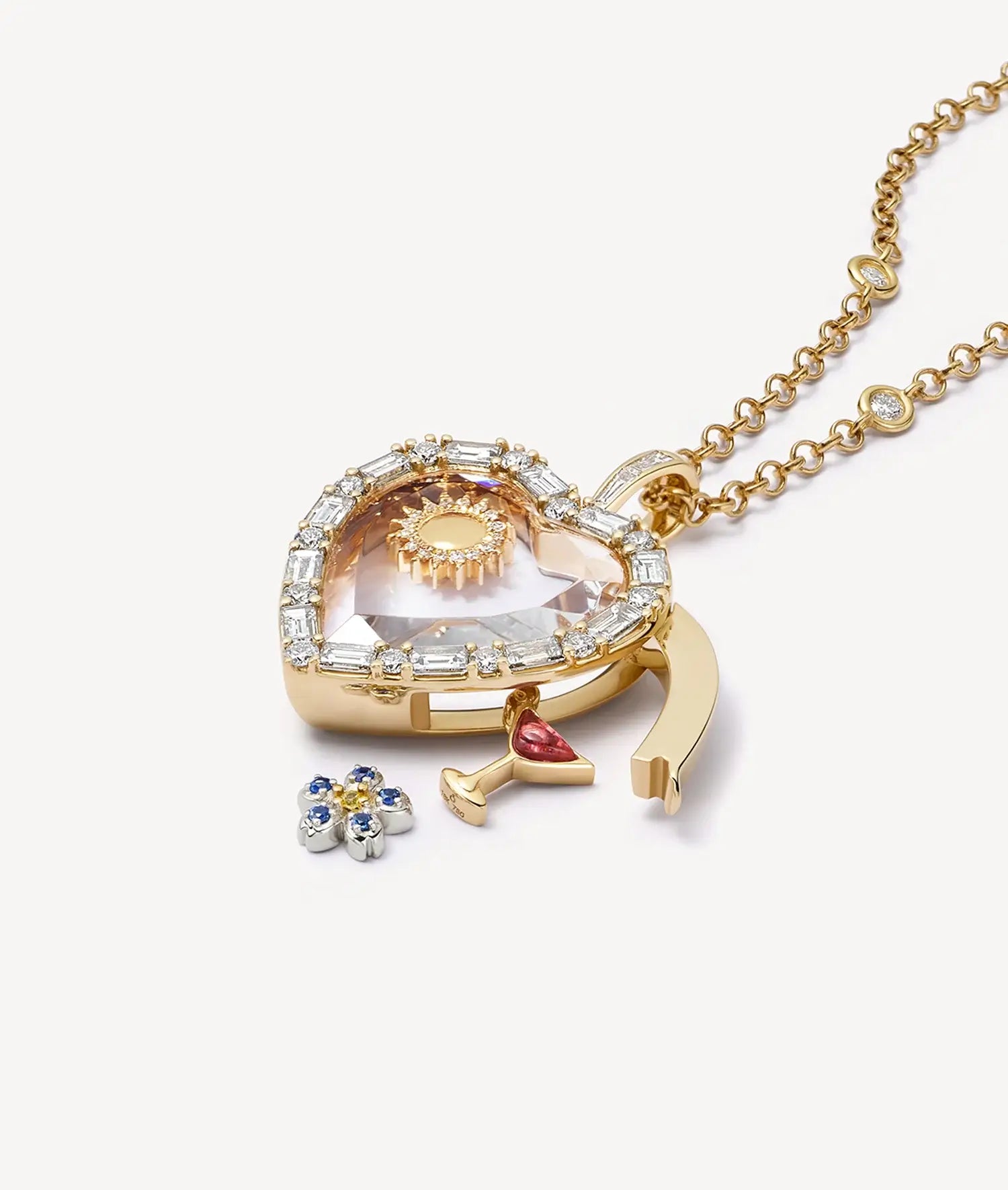 Amour Diamond Heart Gold Locket 18k