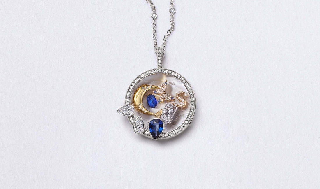 Artemis Sapphire Pear Drop Locket 18k