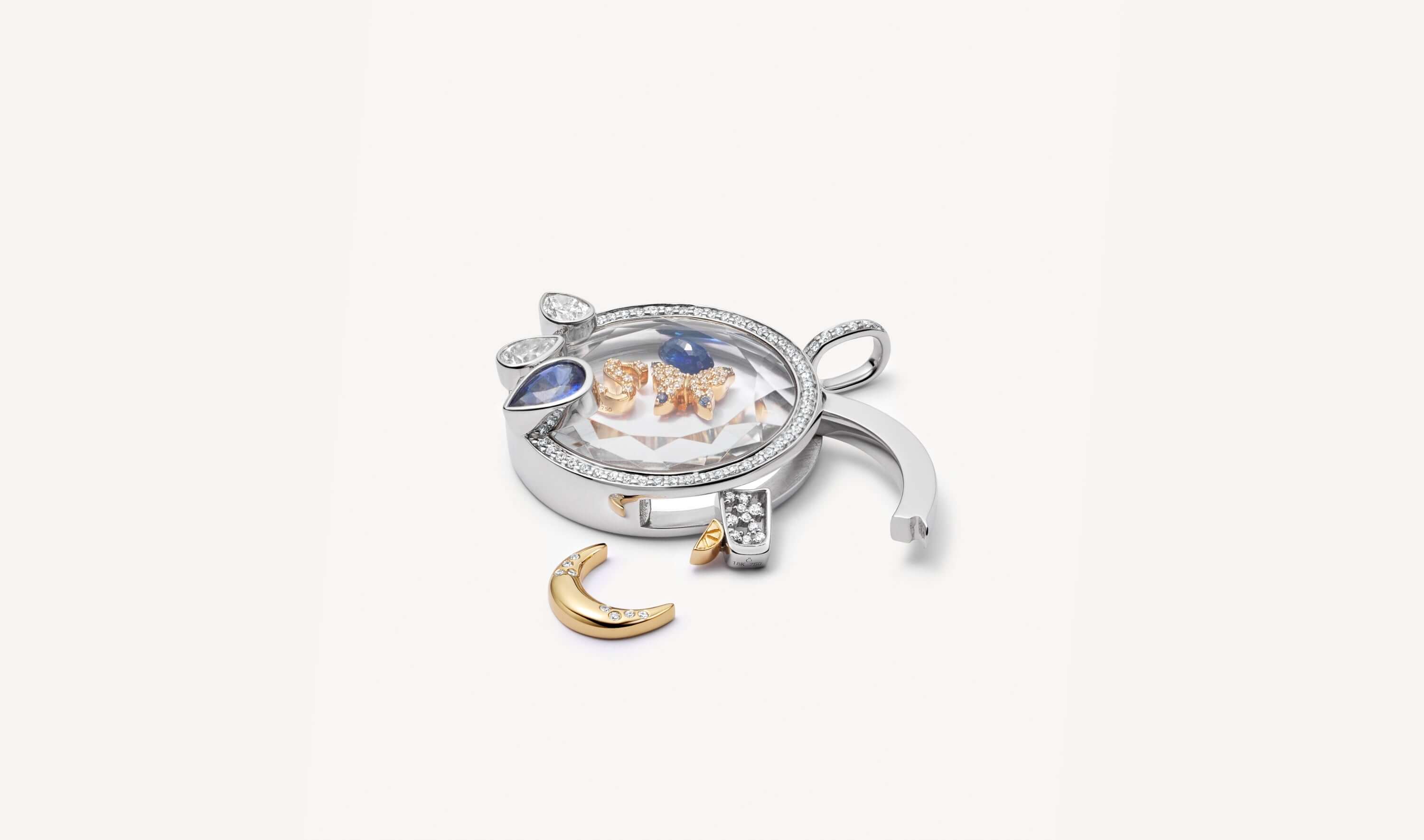 Artemis Sapphire Pear Drop Locket 18k