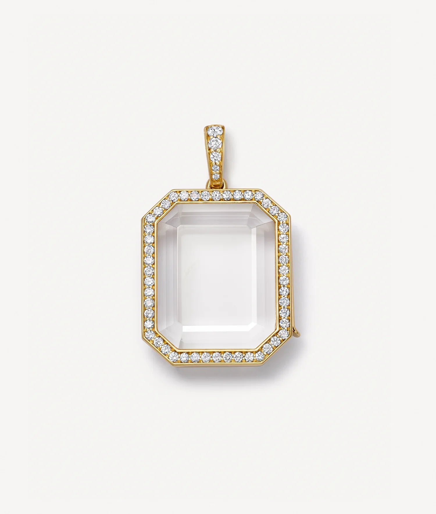 Heritage Diamond Baguette Gold Locket 18k