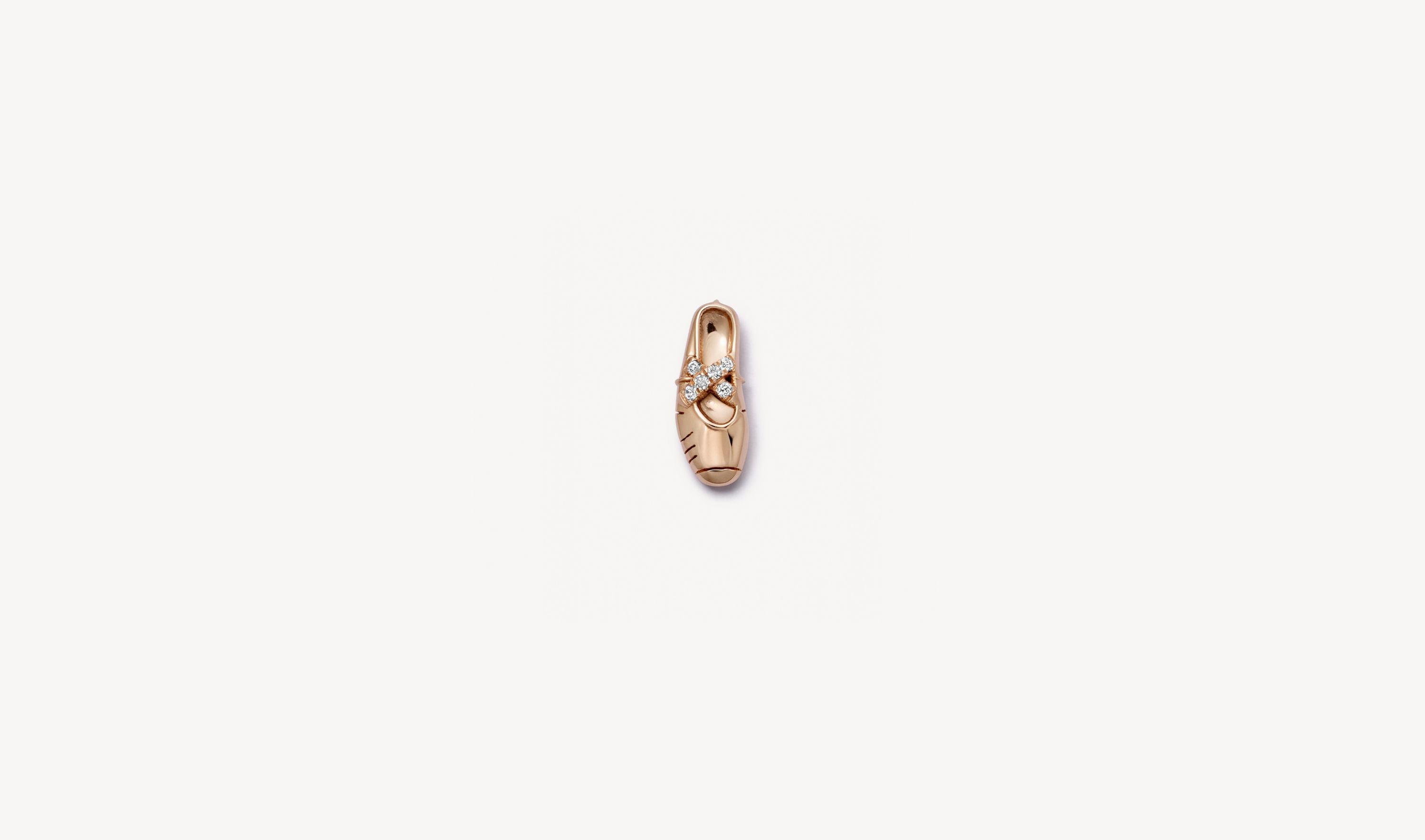 Diamond Ballet Shoe Charm