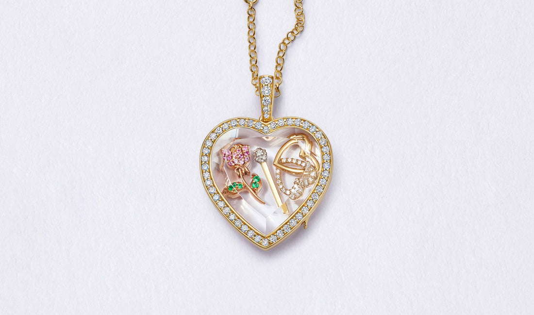 Heritage Diamond Heart Gold Locket 18k
