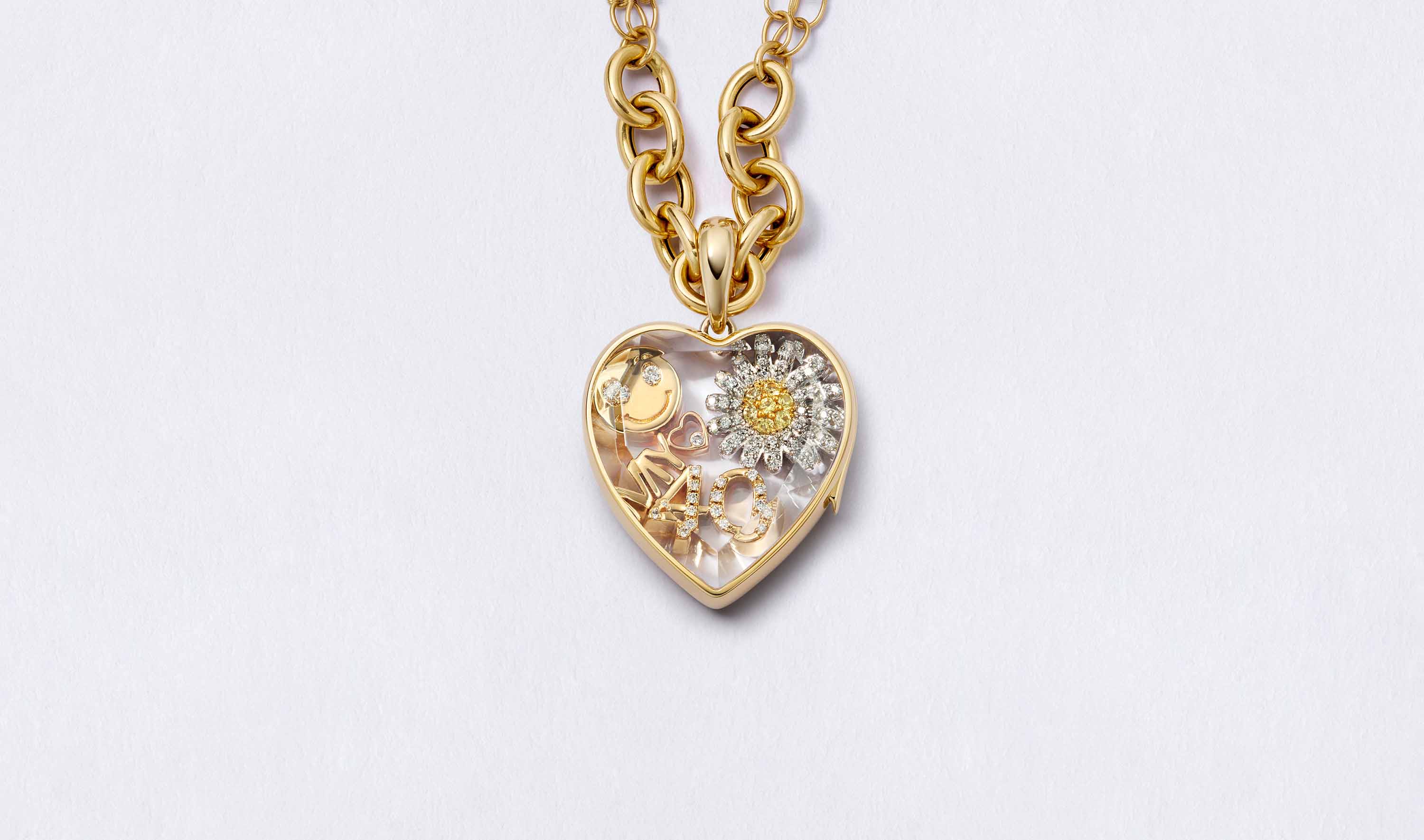 Large Heart of Gold Locket 14k