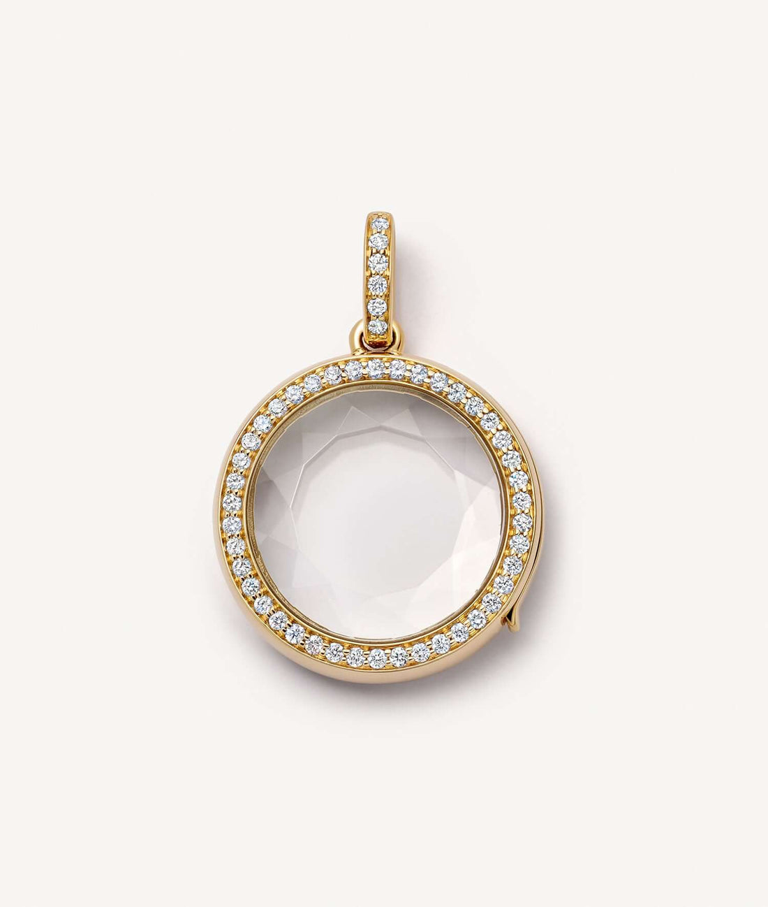 Helios Round Diamond Gold Locket 18k
