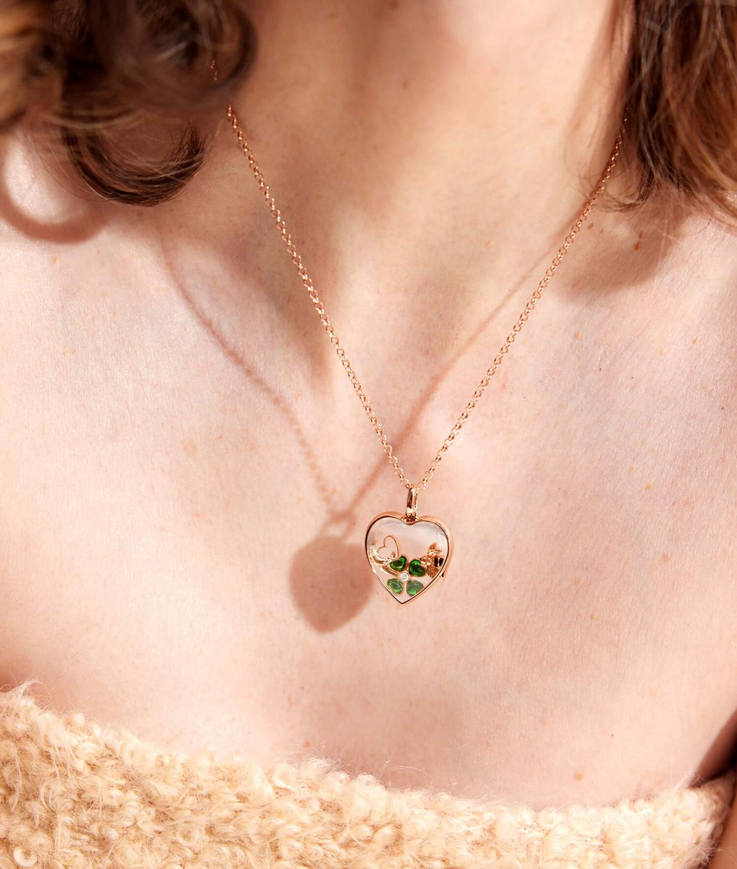 Rolo Rose Gold Necklace 18 inch 14k