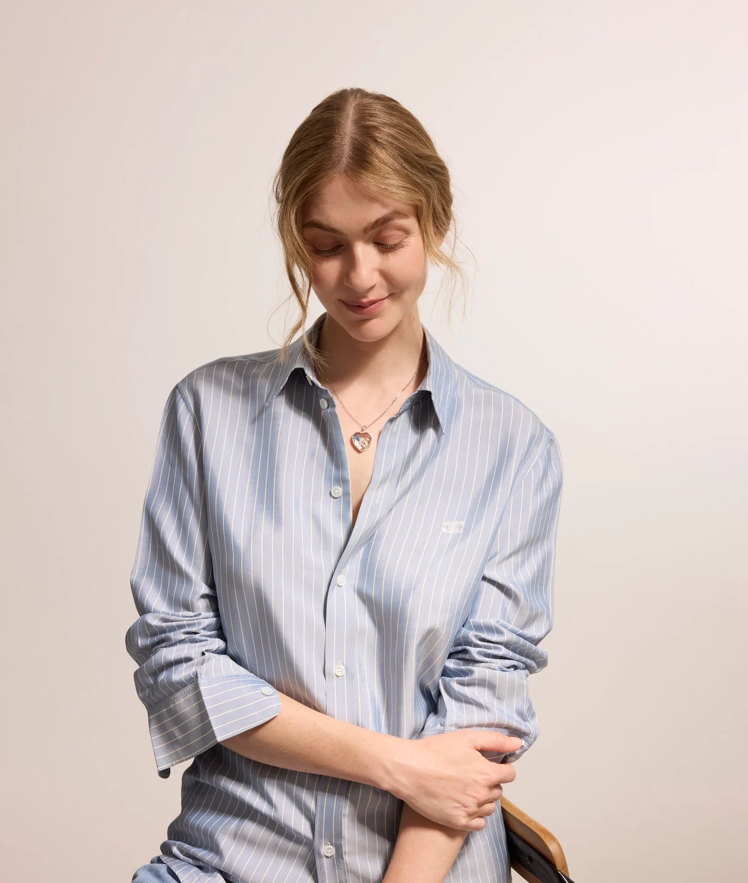 White Heart of Gold Locket 14k