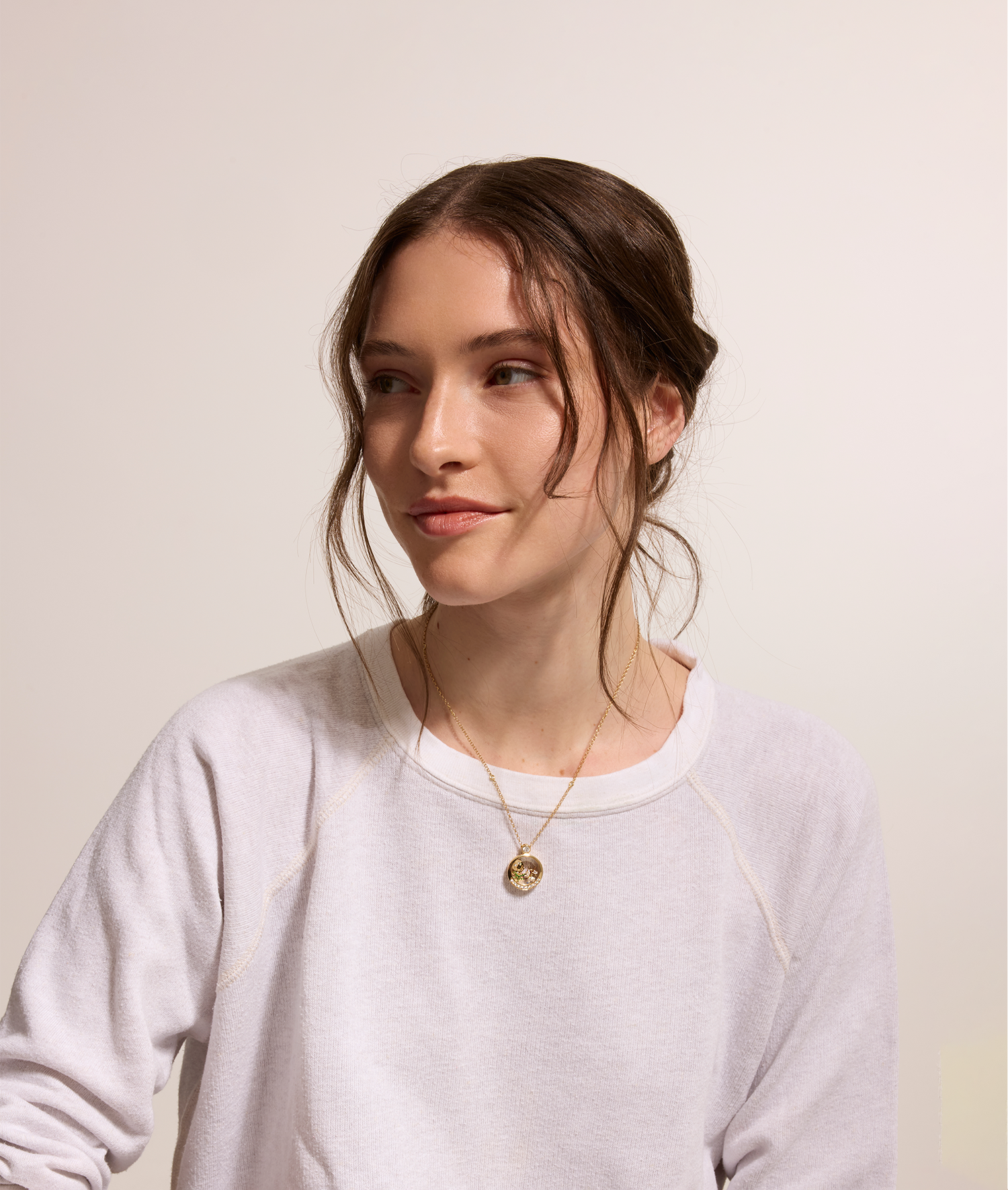 Lunar Cushion Locket 18K