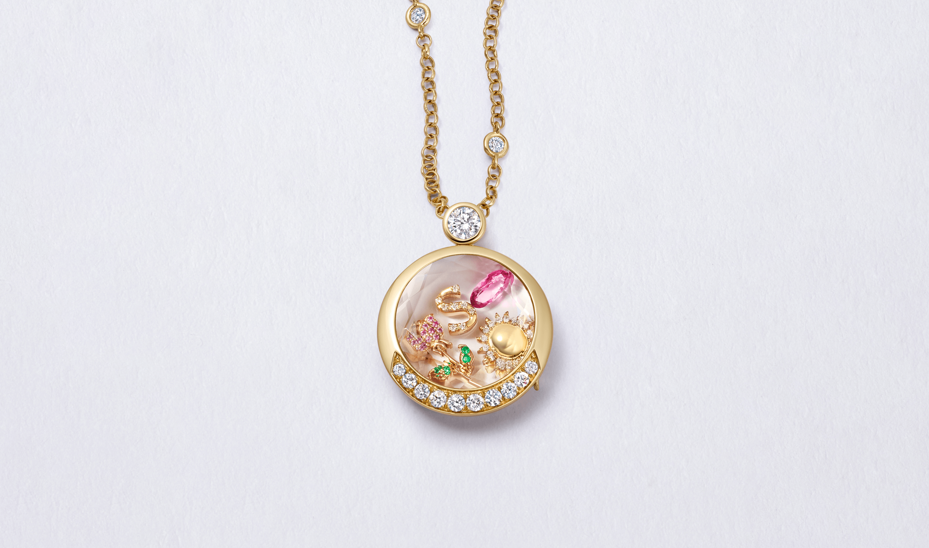 Lunar Cushion Locket 18K