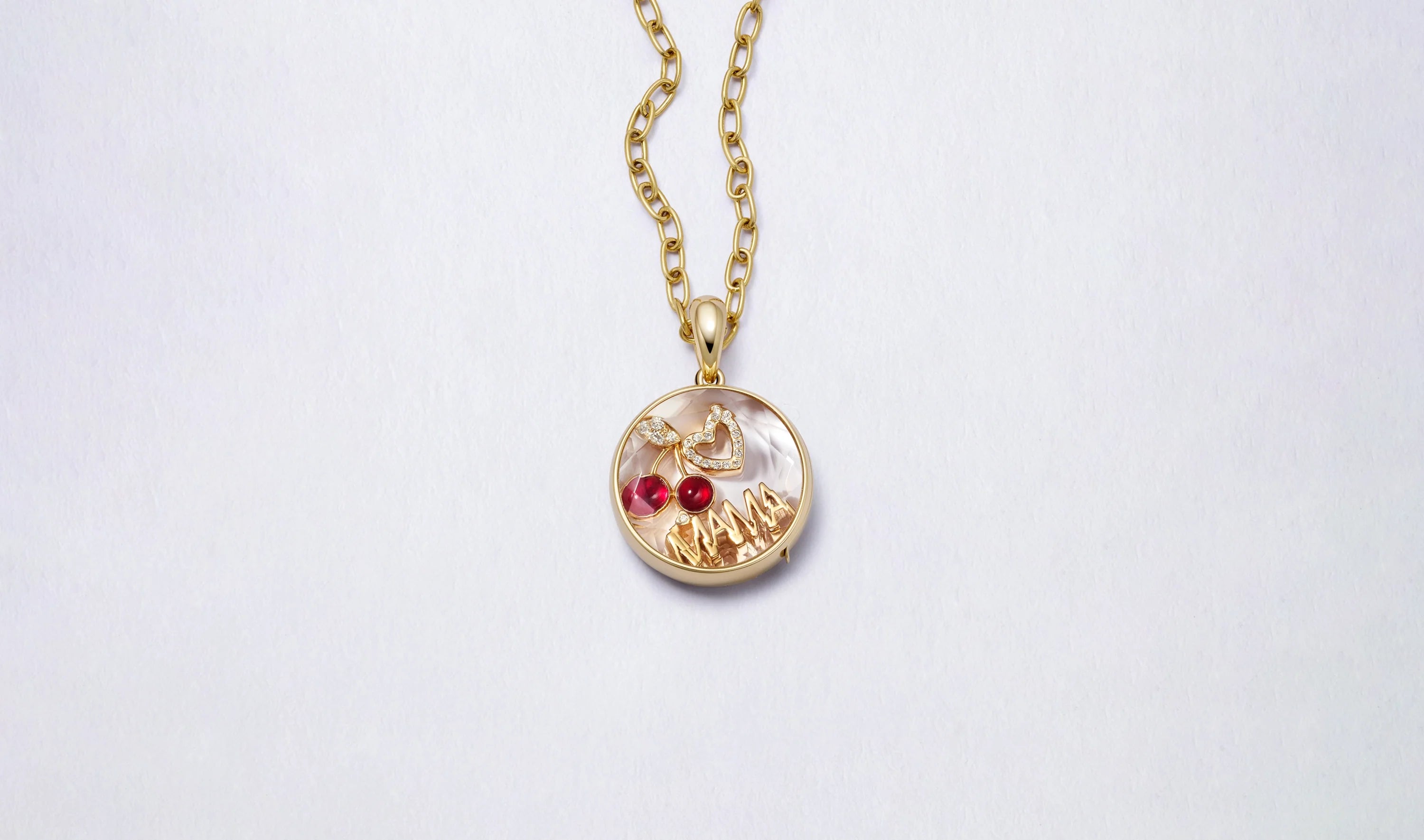 Midi Round Gold Locket 14k