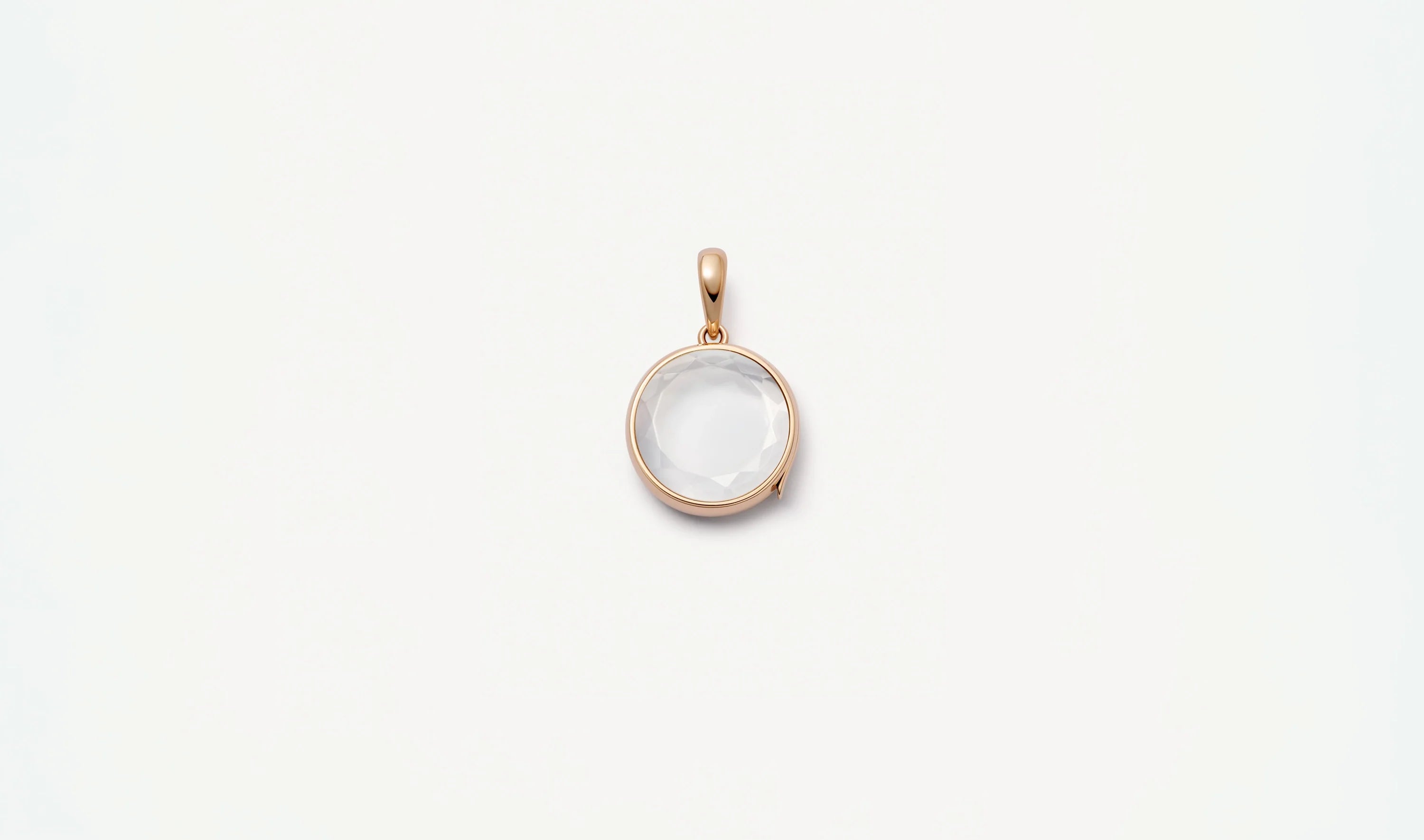 Midi Round Rose Gold Locket 14k