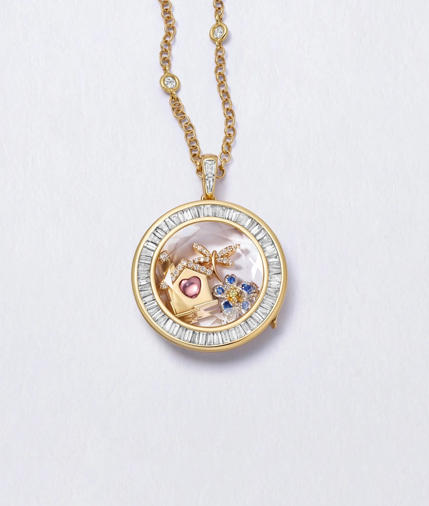 Diamond Dragonfly Charm