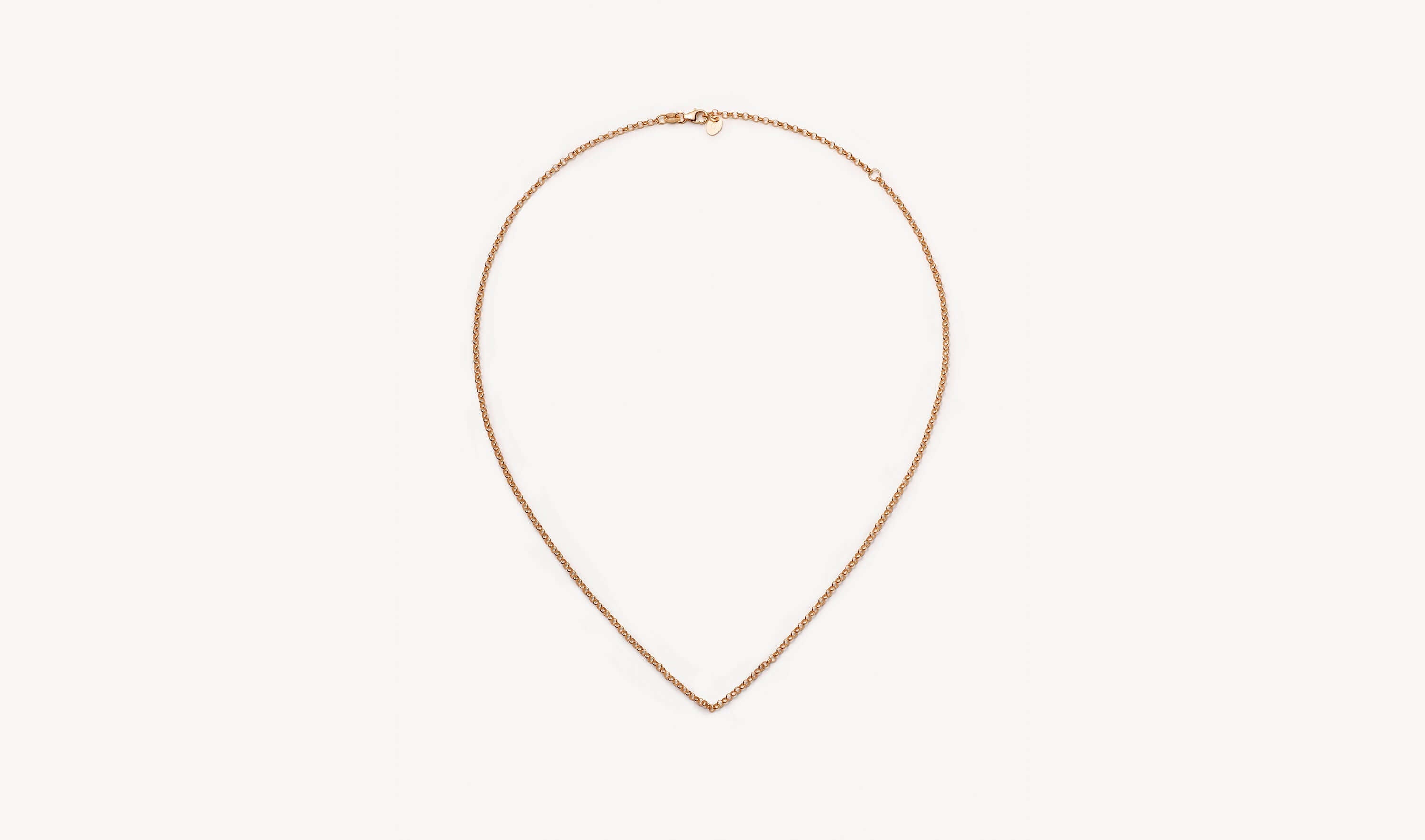 Rolo Rose Gold Chain 18 inch 9kt