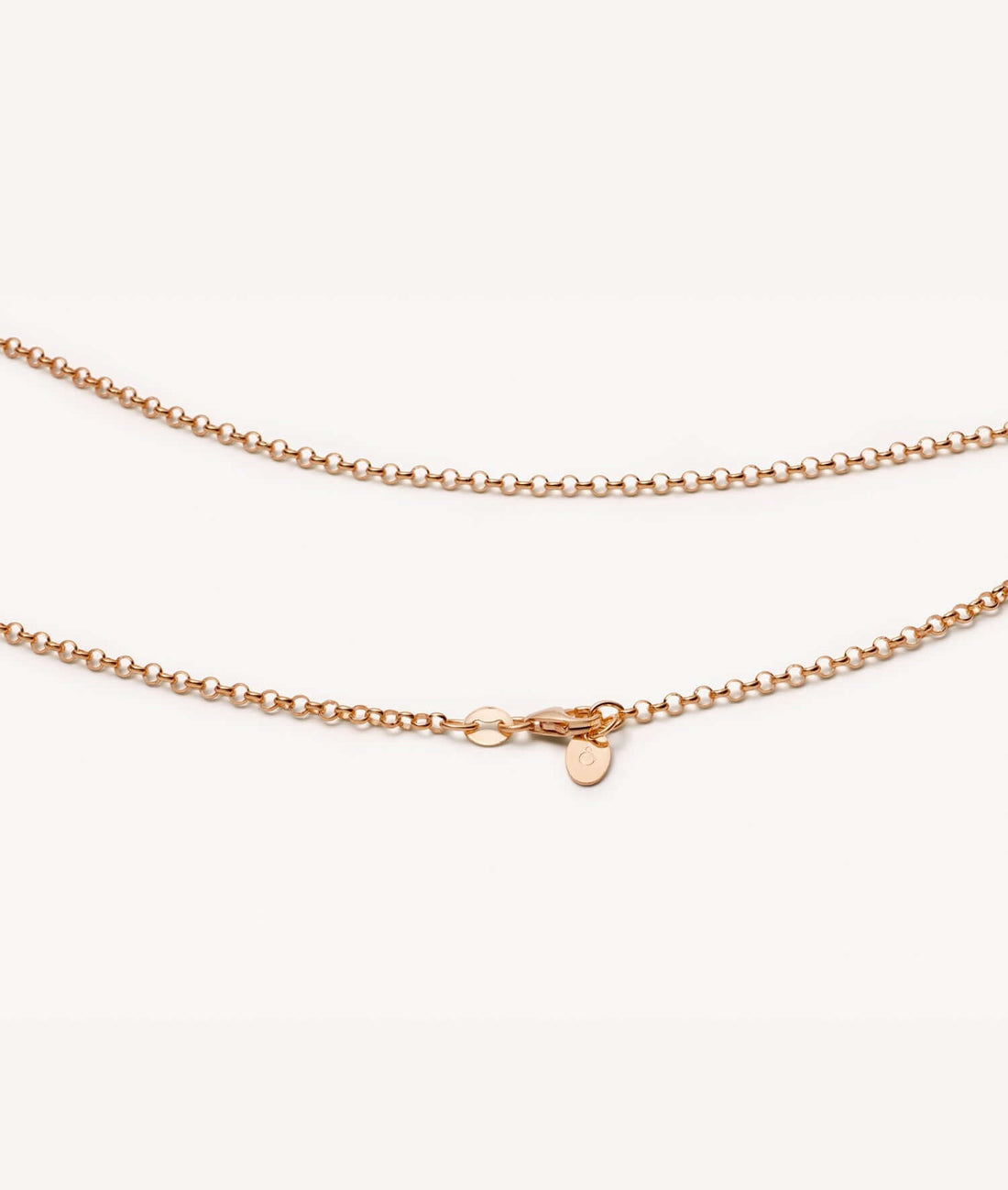 Rolo Rose Gold Necklace 18 inch 14k