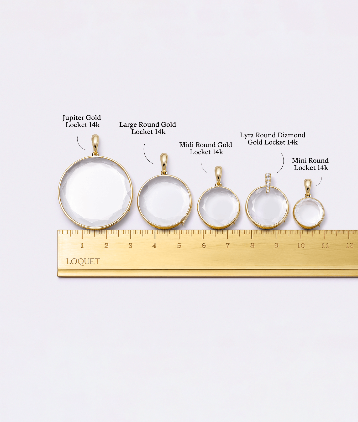 Midi Round Gold Locket 14k