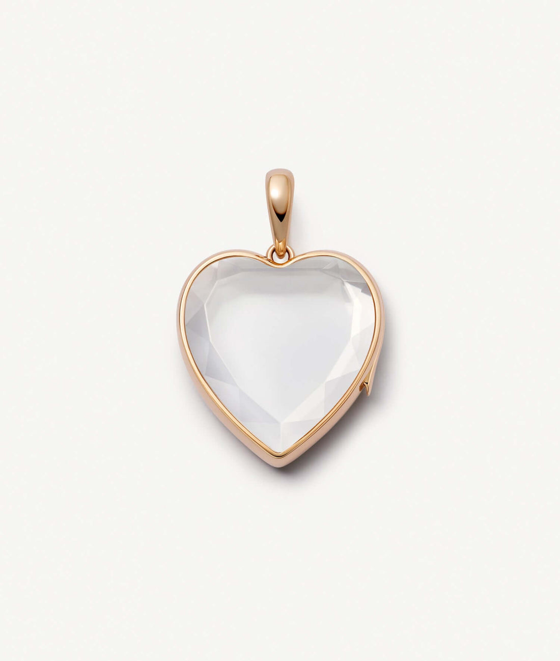 Rose Heart of Gold Locket 14k