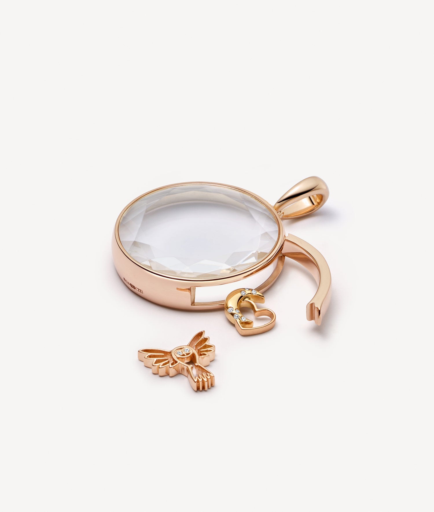 Large Round Rose Gold Locket 14k