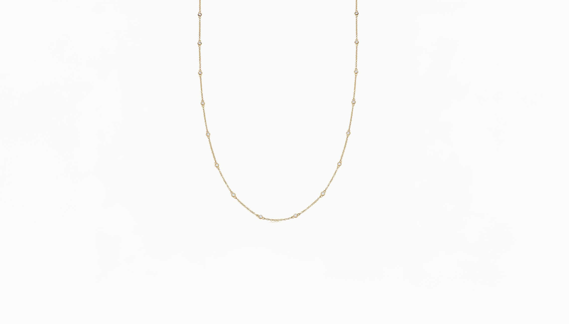 Sphere Diamond Chain 32 inch 14k