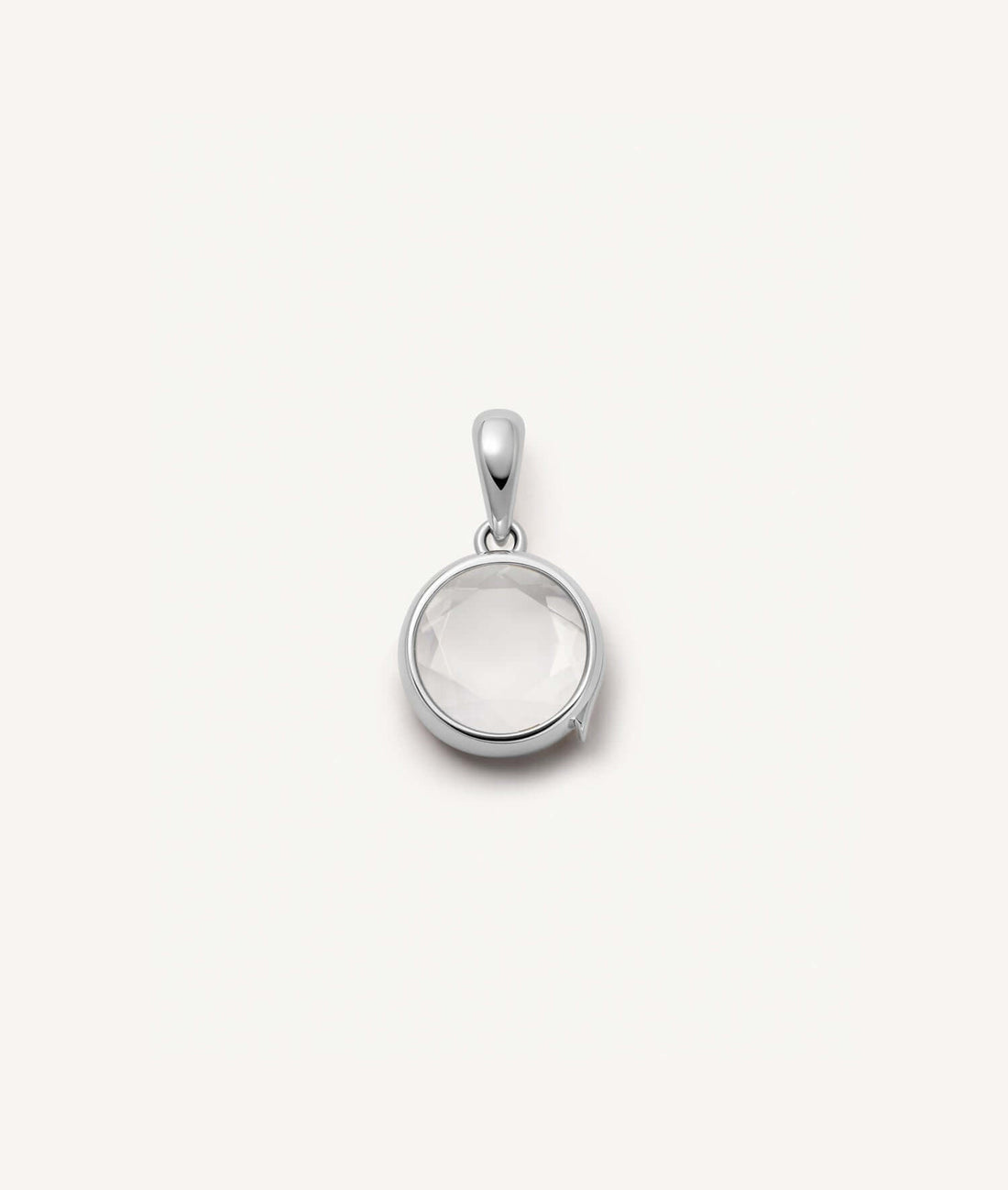 Small Round White Gold Locket