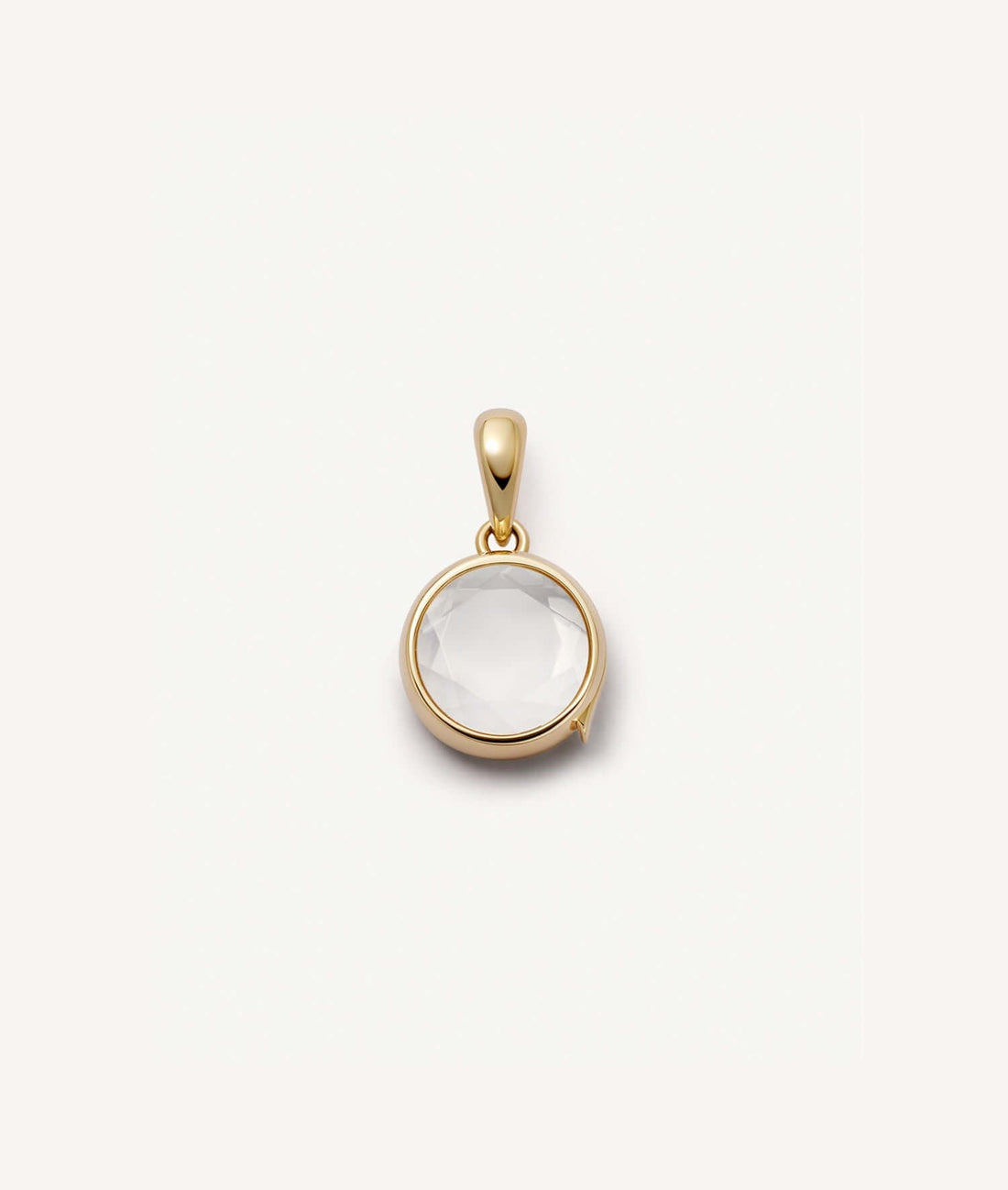 Mini Round Gold Locket 14k