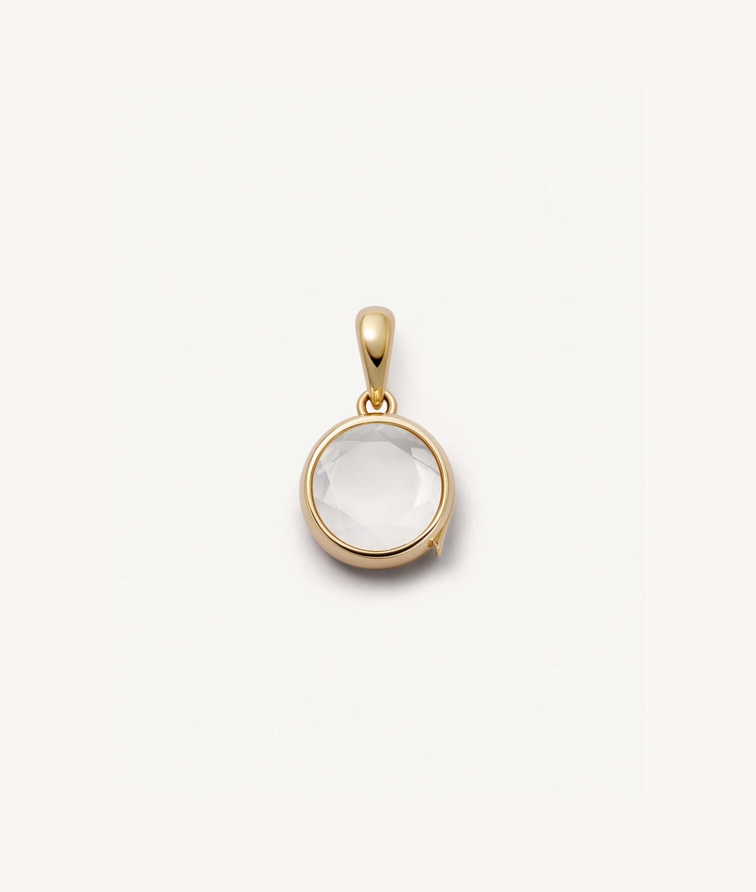 Mini Round Gold Locket 14k